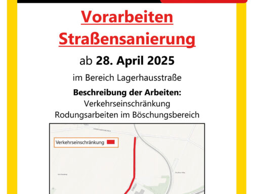 Verkehrseinschränkung – Lagerhausstraße ab 28. April 2025