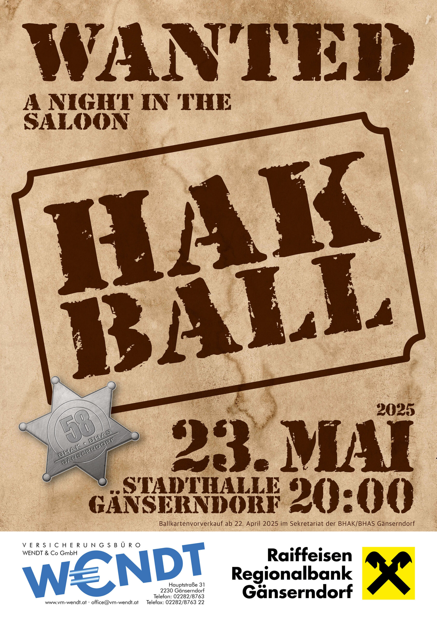 HAK Ball: Wanted A Night in the Saloon