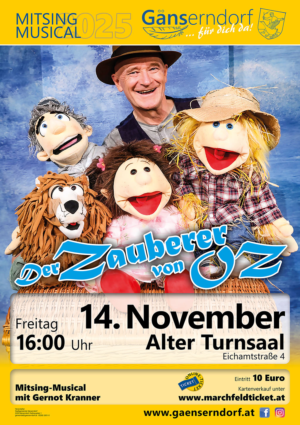 Mitsing-Musical "Der Zauberer von OZ" mit Gernot Kranner
