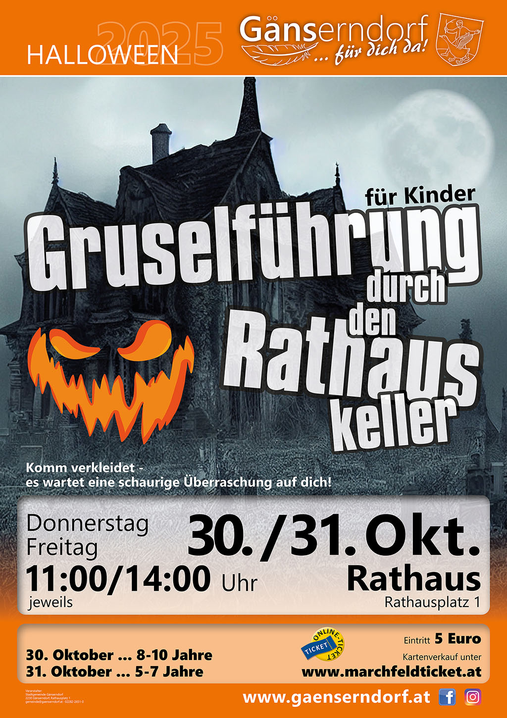 Gruselführungen durch den Rathauskeller zu Halloween