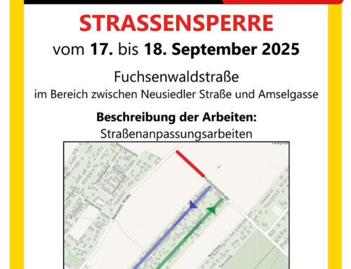 Straßensperre Fuchsenwaldstraße – 17. bis 18. September