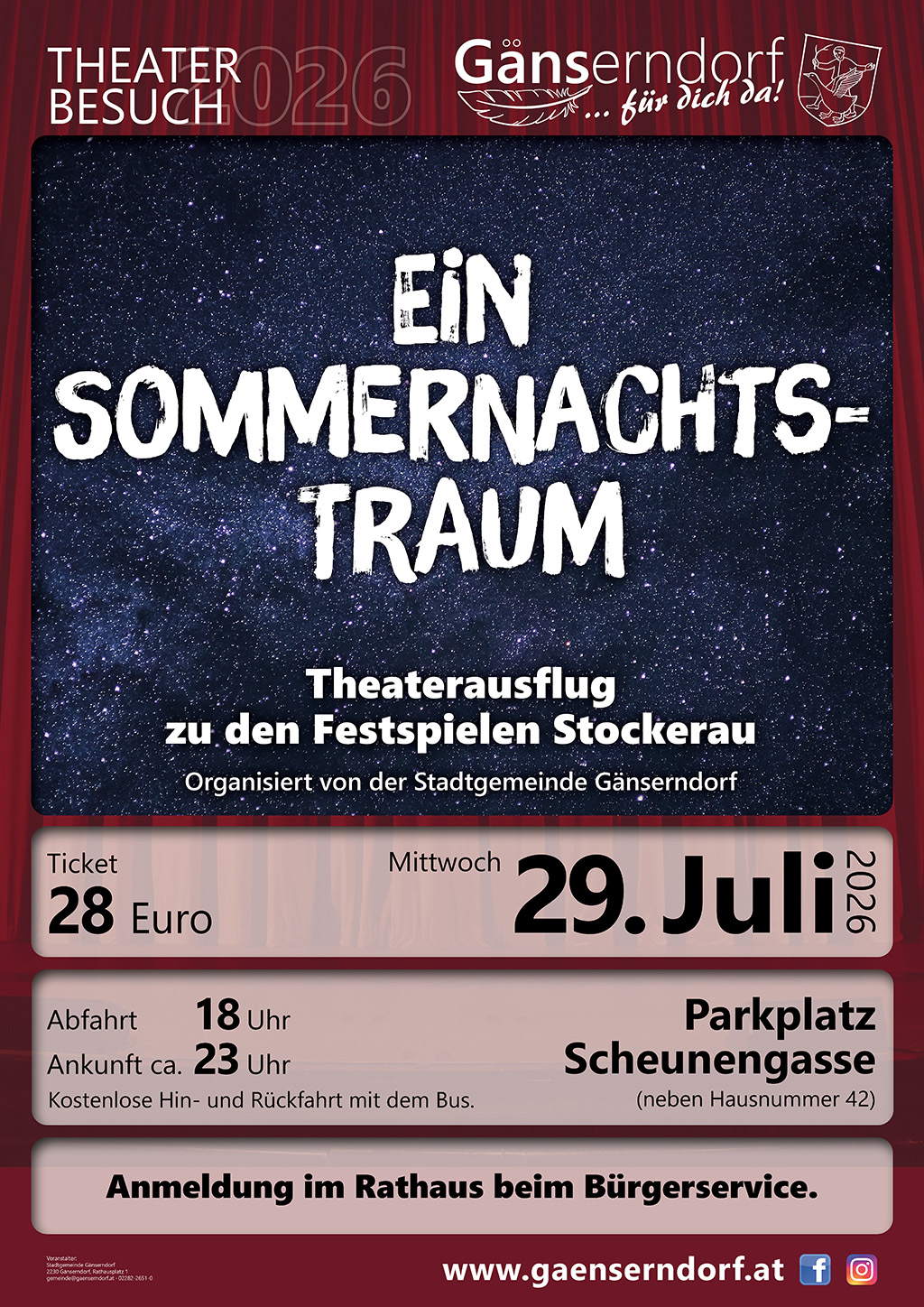 Theaterausflug "Ein Sommernachtstraum" zu den Festspielen Stockerau