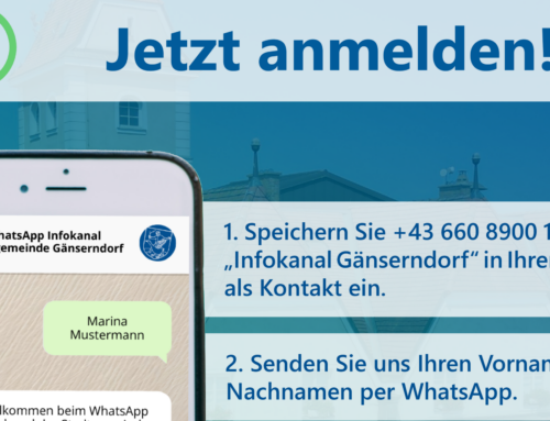 Neu: Der WhatsApp-Infokanal der Stadtgemeinde Gänserndorf!