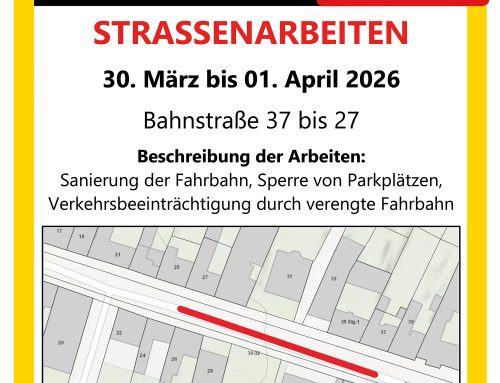 Straßenarbeiten Bahnstraße