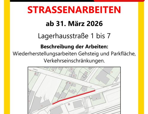 Verkehrseinschränkung Lagerhausstraße 1-7 | ab 1.3.2026