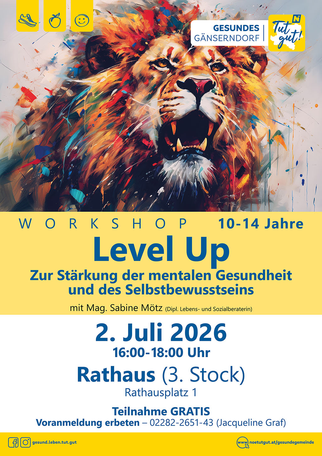 "Tut gut!" Workshop - Level Up: Stärkung der mentalen Gesundheit und des Selbstbewusstseins