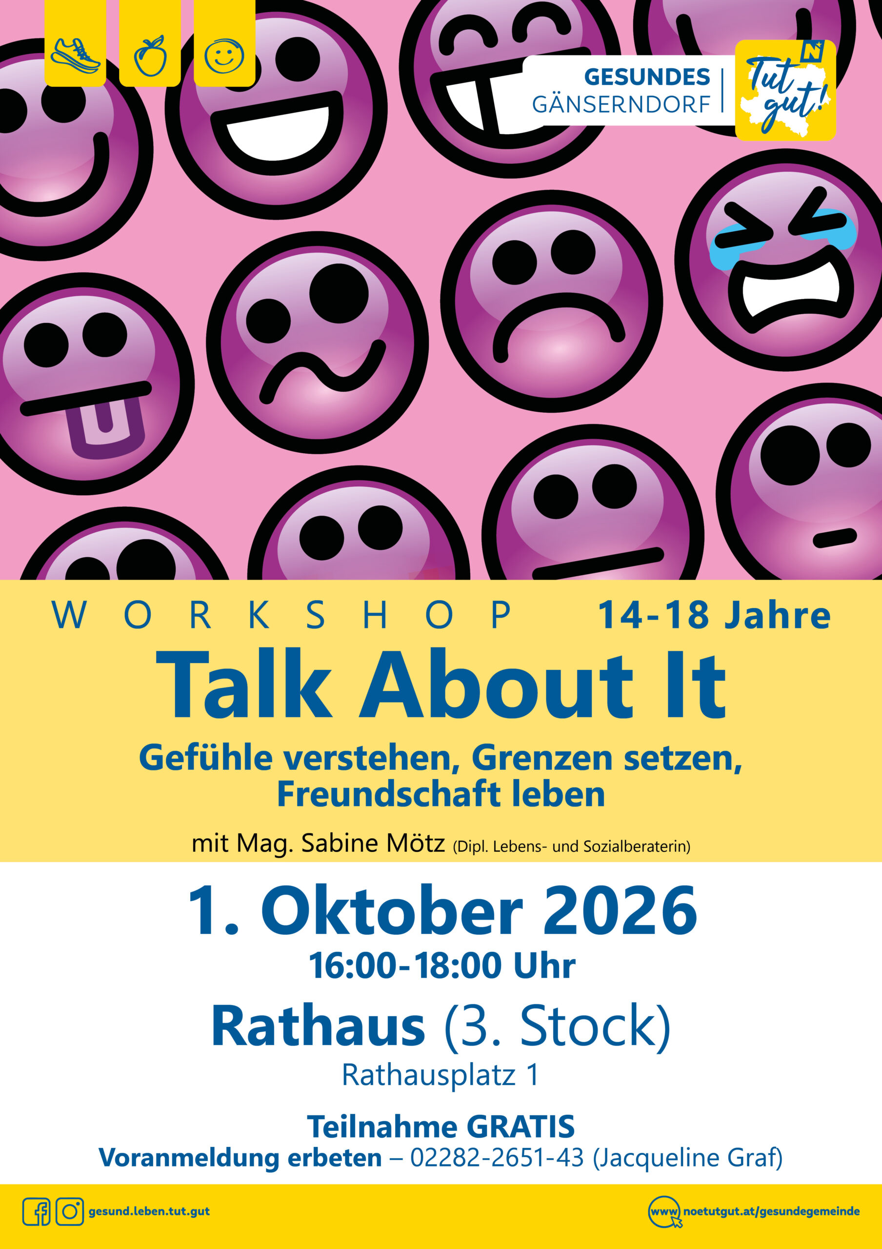 "Tut gut!" Workshop - Talk About It: Gefühle verstehen, Grenzen setzen, Freundschaft leben