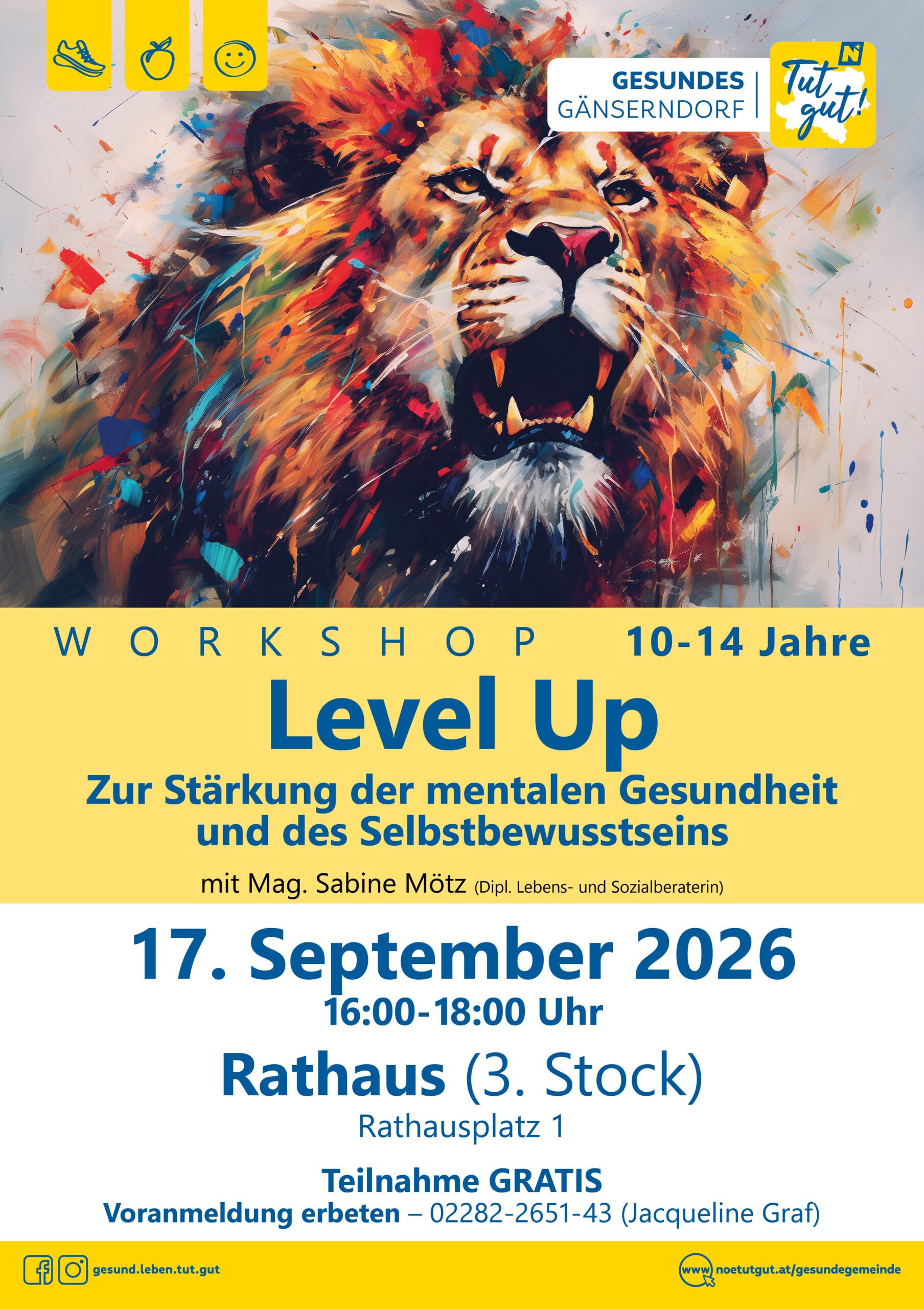 "Tut gut!" Workshop - Level Up: Stärkung der mentalen Gesundheit und des Selbstbewusstseins