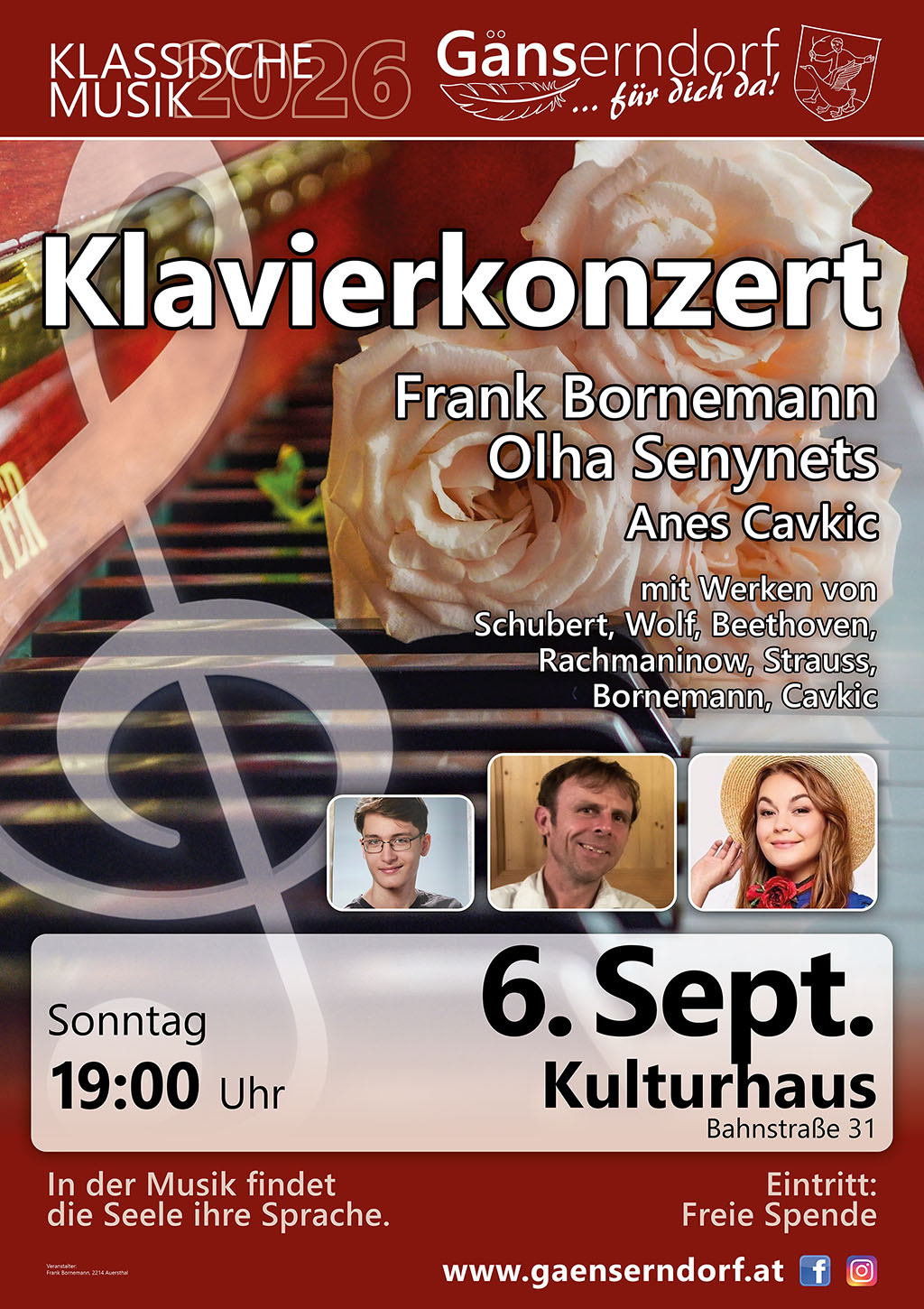Klavierkonzert - Frank Borneman, Olha Senynets, Anes Cavkic
