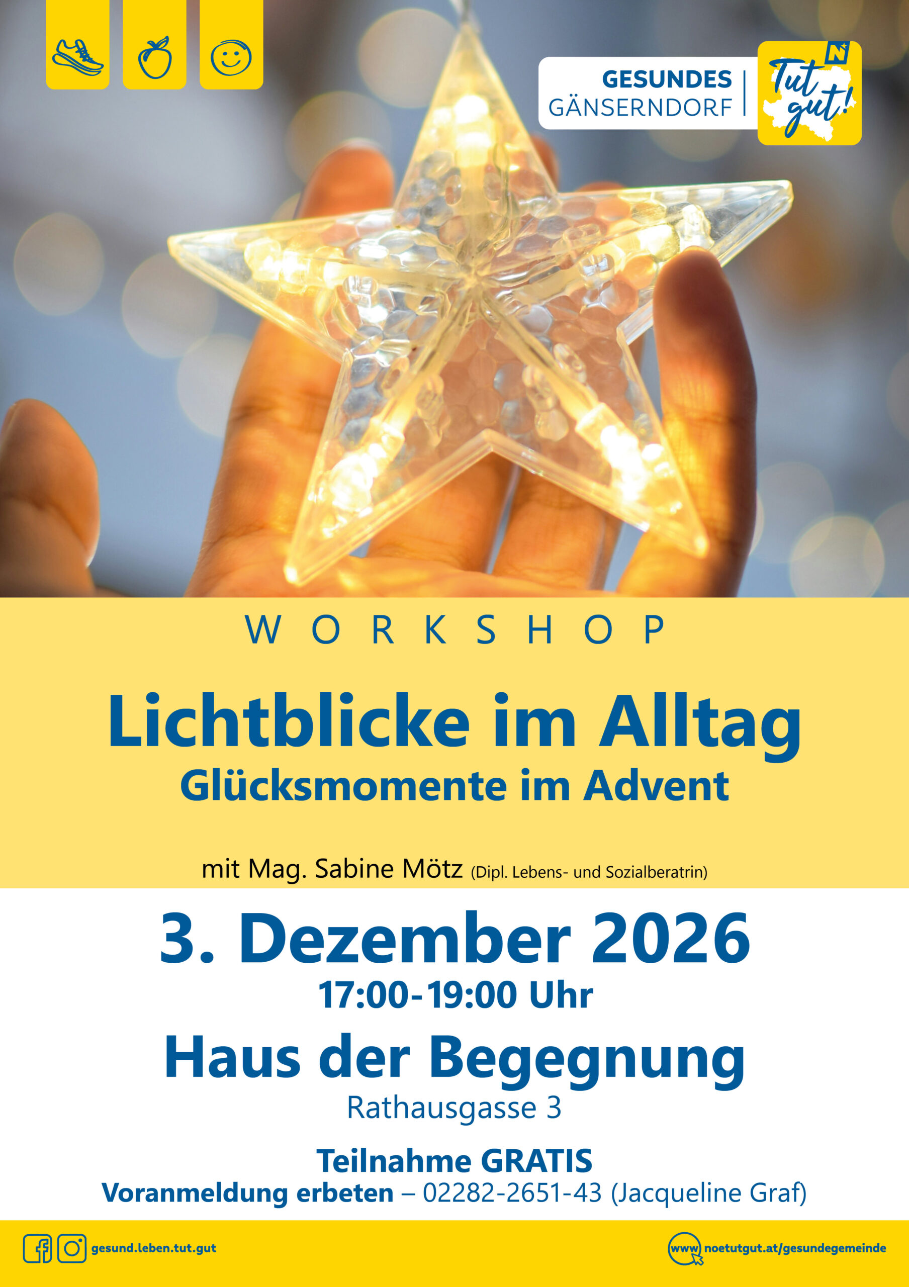 "Tut gut!" Workshop - Lichtblicke im Alltag