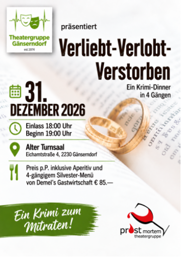 Theatergruppe Gänserndorf - Krimi-Dinner in 4 Gängen