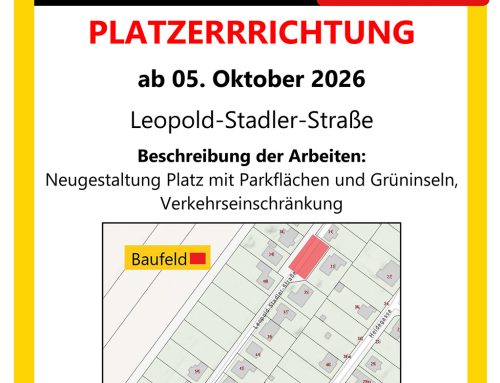 Platzgestaltung Leopold-Stadler-Straße | ab 5. Oktober
